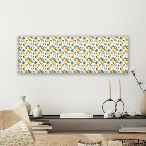 Frans - Citroen -  Citrus - Bloesem - Geel - Groen - Blauw canvas 2cm klein 828 -sfeer6