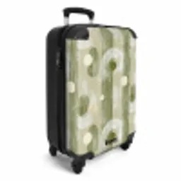 Artistiek - Modern - Groen NBS - Handbagage koffer - Volwassenen Unisex middel -productfoto_3d