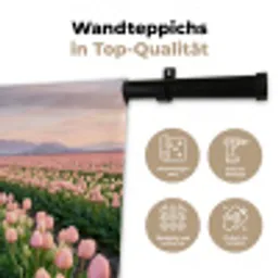 Tulpen - Landschap - Roze Wandkleed katoen klein -tsfeer2_DE