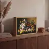 Stilleven met bloemen en fruit - Kunstwerk - Oude meesters Light Box met batterij (Wandlamp) middel -sfeer2