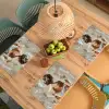 Vrouw - Verf - Abstract - Beige - Modern Placemat vinyl groot -zzsfeer5_Kitchenyeah-website