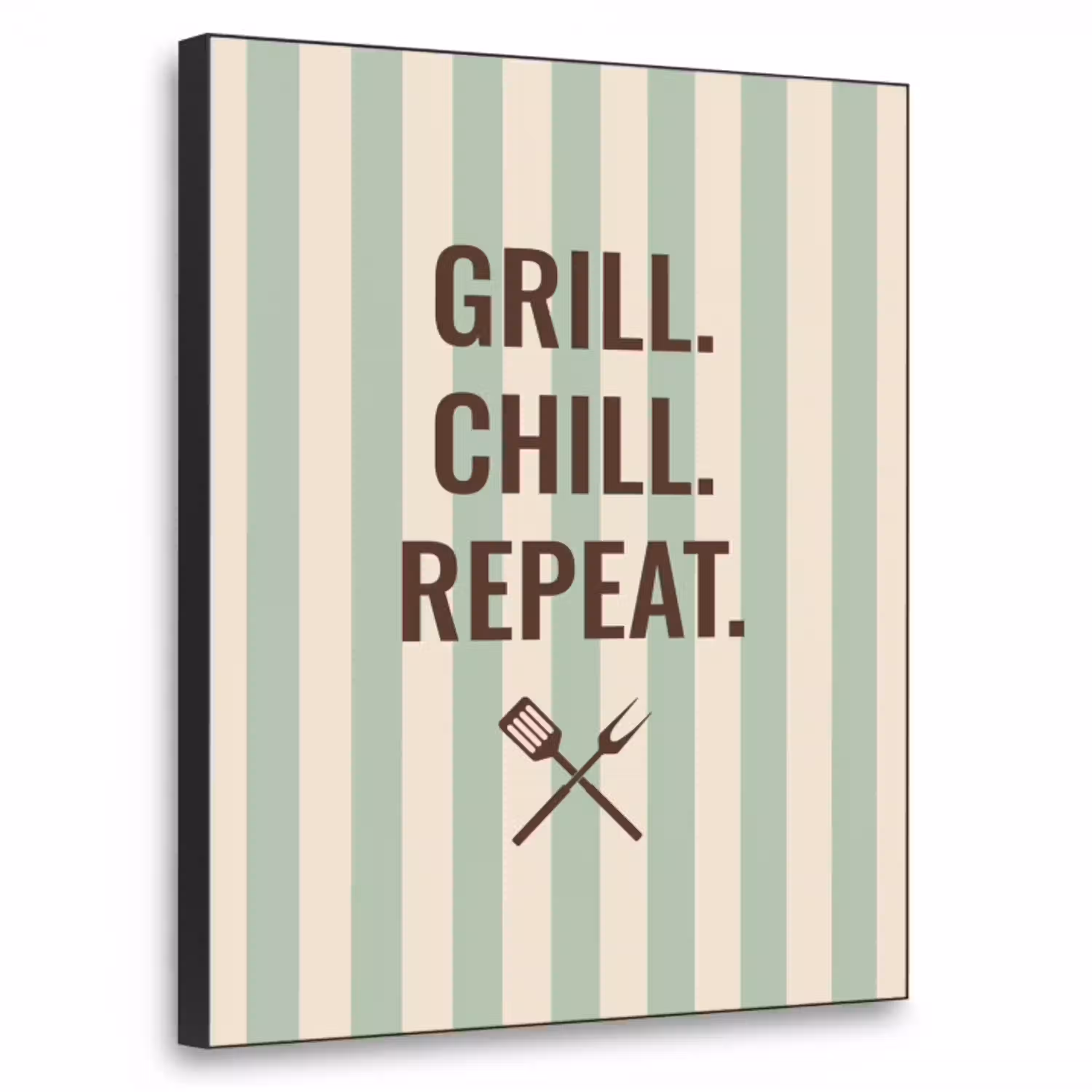 Quote - Strepen - Grill Textielframe - compleet frame klein -3d