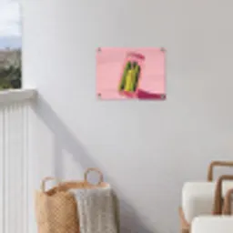 Augurken - Pot - Schaduw - Roze tuinposter los doek klein -sfeer8