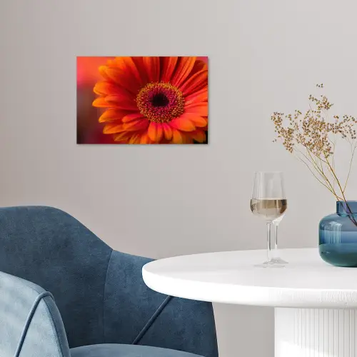 Oranje - Gerbera - Intens poster papier klein -sfeer3