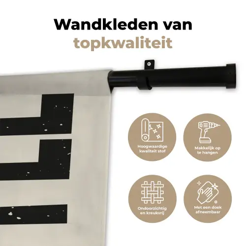 Japandi - Koffie - Decoratie - Vintage Wandkleed katoen klein -sfeer2