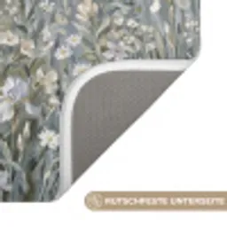 Bloemen - Botanisch - Blauw Badmat klein -USP_AntislipDE