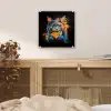 Kat - Graffiti - Kleurrijk - Wafel - Eten plexiglas 5mm klein -sfeer4