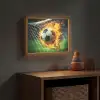 Voetbal - Goal - Doelnet - Vuur Light Box met batterij (Wandlamp kind) middel -sfeer5_kind