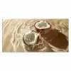 Kokosnoot - Water - Beige - Spetters Muismat XXL klein -3d_leeg