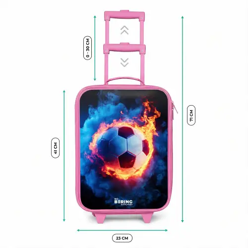 Voetbal in vuur en ijs Kinderkoffer - Roze klein -productfoto_formaten