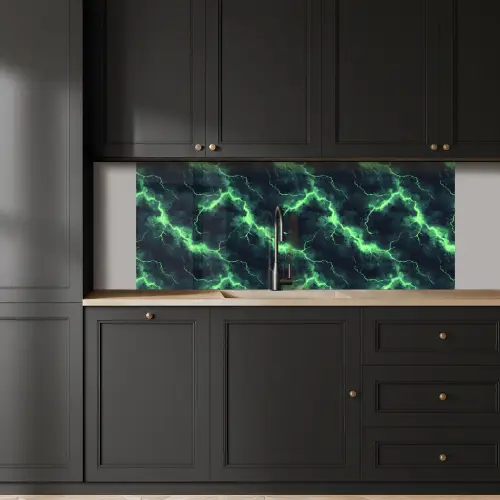 Groen - Bliksem - Storm keuken achterwand 2 middel 871 -sfeer1
