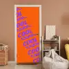 Cool - Paars - Oranje deurposter klein -sfeer1