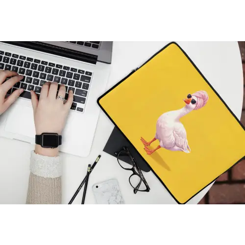 Eend - Zonnebril - Geel laptophoes neopreen klein -bureau