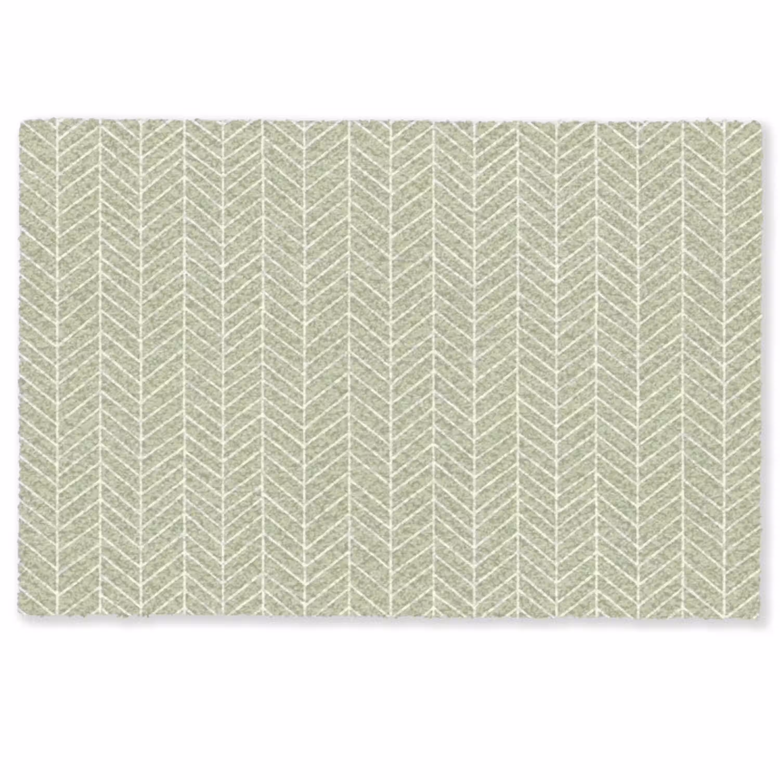 Saliegroen - Visgraat - Geometrisch - Patroon Deurmat klein 898 -zkaufland3d