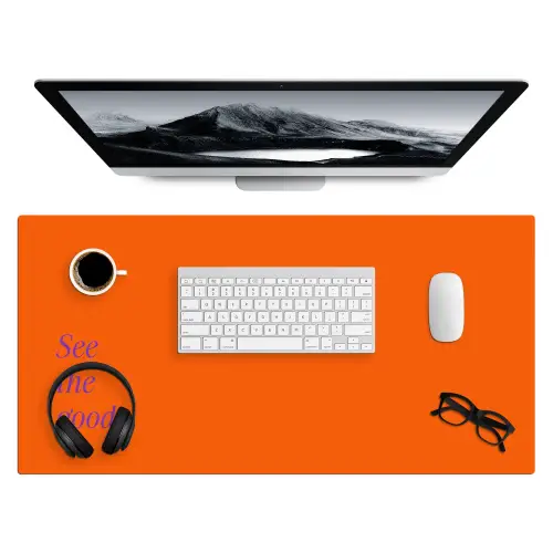 See te good - Paars - Oranje Muismat XXL klein -3d