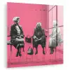 Graffiti - Vintage - Zwart - Street art - Roze - Banksy plexiglas 5mm klein -zzzproduct_nieuw