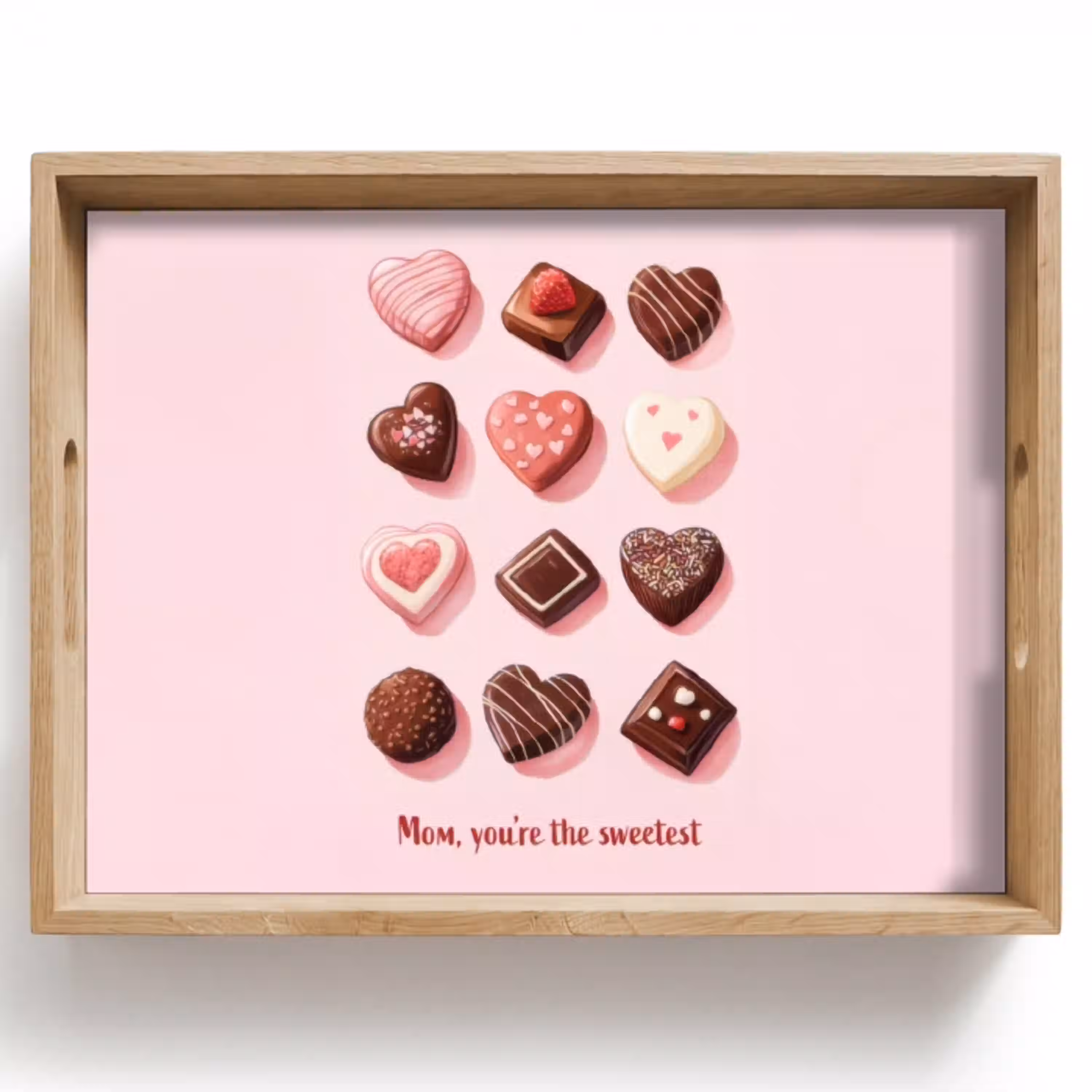 Chocolaatjes - Hartvormig - Liefste Dienblad Rechthoek middel -z3d_shopping