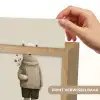Knuffelbeer - Oranje bloemen - Vriendelijk Light Box met kabel (Kinderlampje) klein -USP_websiteprintNL
