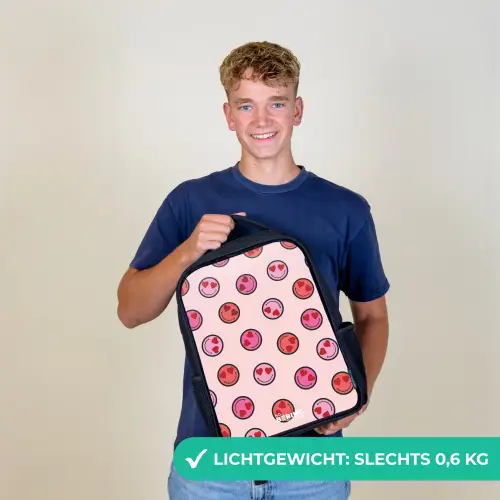 Hartje - Smiley - Patroon Rugzak - Zwart middel -sfeer7_NL