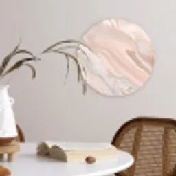 Marmer - Patroon - Pastel - Abstract - Marmerlook - Luxe Wandcirkel kunststof plaat 5mm dik klein -sfeer4