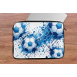 Voetballen - Verf - Sport - Blauw laptophoes neopreen klein -tafel