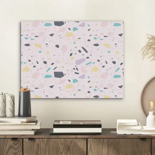 Terrazzo -  Patroon - Zacht - Snoep PET vilt klein 837 -sfeer1