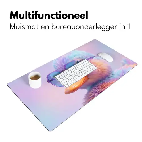 Eend - bril - Pastel Muismat XXL klein -sfeer4