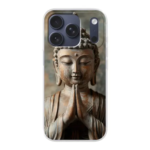 Boedha - Beeld - Bruin - Rust Telefoonhoesje iPhone 17 Pro klein -3d