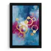 Cirkels - Goud - Abstract fotolijst zwart zonder passe partout klein -3d
