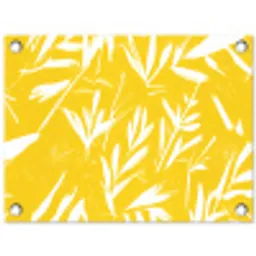 Abstract - Bladeren - Geel - Penseelstreken tuinposter los doek klein -3d