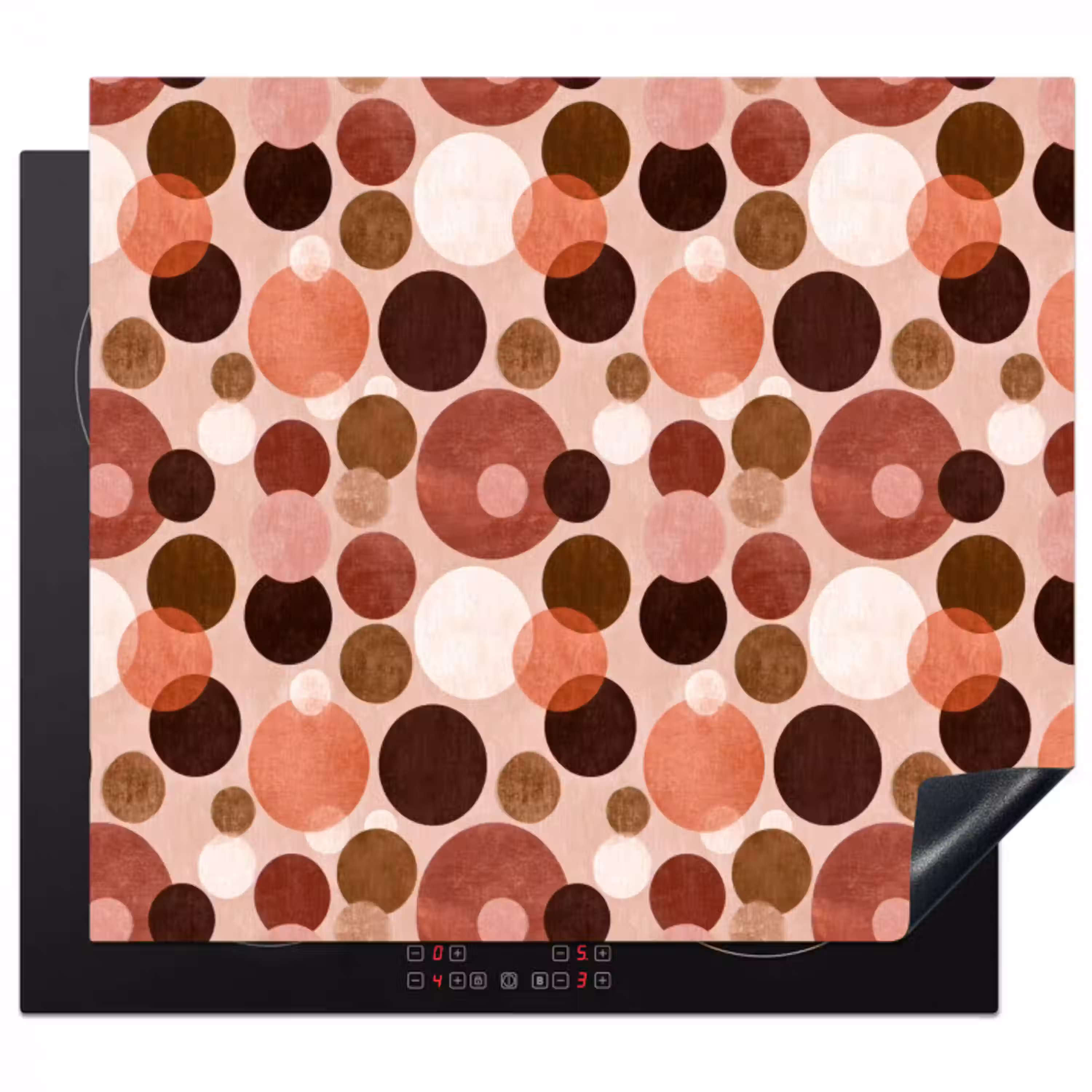 Cirkels - Modern - Kleurrijk Inductie beschermer vinyl 3mm middel 274 -3d