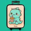 Kawai - Dino - Bubbletea Kinderkoffer - Zwart klein -zzz_website3d_nbs