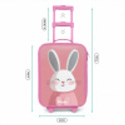 Roze - Konijn - Glimlach - Illustratie Kinderkoffer - Roze klein -productfoto_formaten