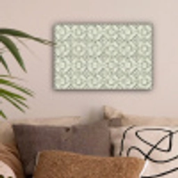 Krulornament - Tegel - Groen canvas 2cm klein 34 -sfeer1