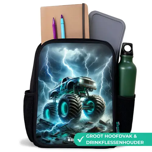 Thunder Wheels Rugzak - Zwart middel -inhoud_NL