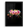 Orchidee - Graffiti - Kleurrijk - Bloemen - Abstract fotolijst zwart zonder passe partout klein -3d