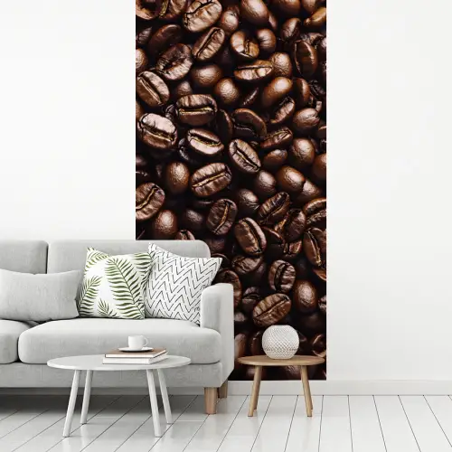 Bonen - Close-up - Donkerbruin fotobehang vinyl groot -woonkamer