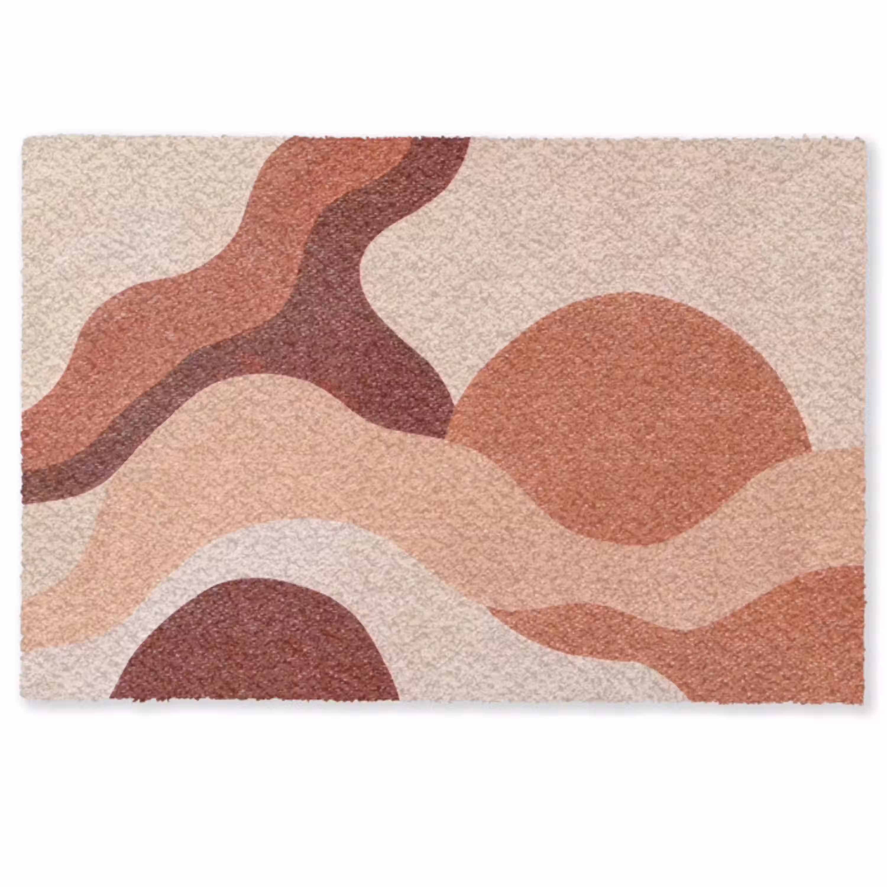 Abstract - Vormen - Organisch - Aardetinten - Modern Deurmat klein -zkaufland3d