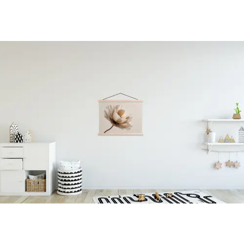 Bloem - Beige - Crème textielposter latten blank klein -kinderkamer