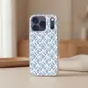 Bladeren  - Blauw - Patroon Telefoonhoesje iPhone 17 Pro klein 878 -sfeer2
