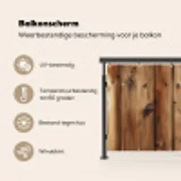 Hout - Planken - Bruin Balkonbeschermer Duitsland klein -specs_NL