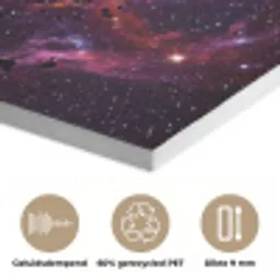 Space - Stars - Abstract - Colorful PET vilt klein -closeup_NL