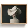 Vrouw - Golvende - Hoed Dienblad Rechthoek middel -z3d_shopping