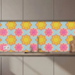 Flower Power - Design - Hippie keuken achterwand 2 middel 871 zz_3dshopping