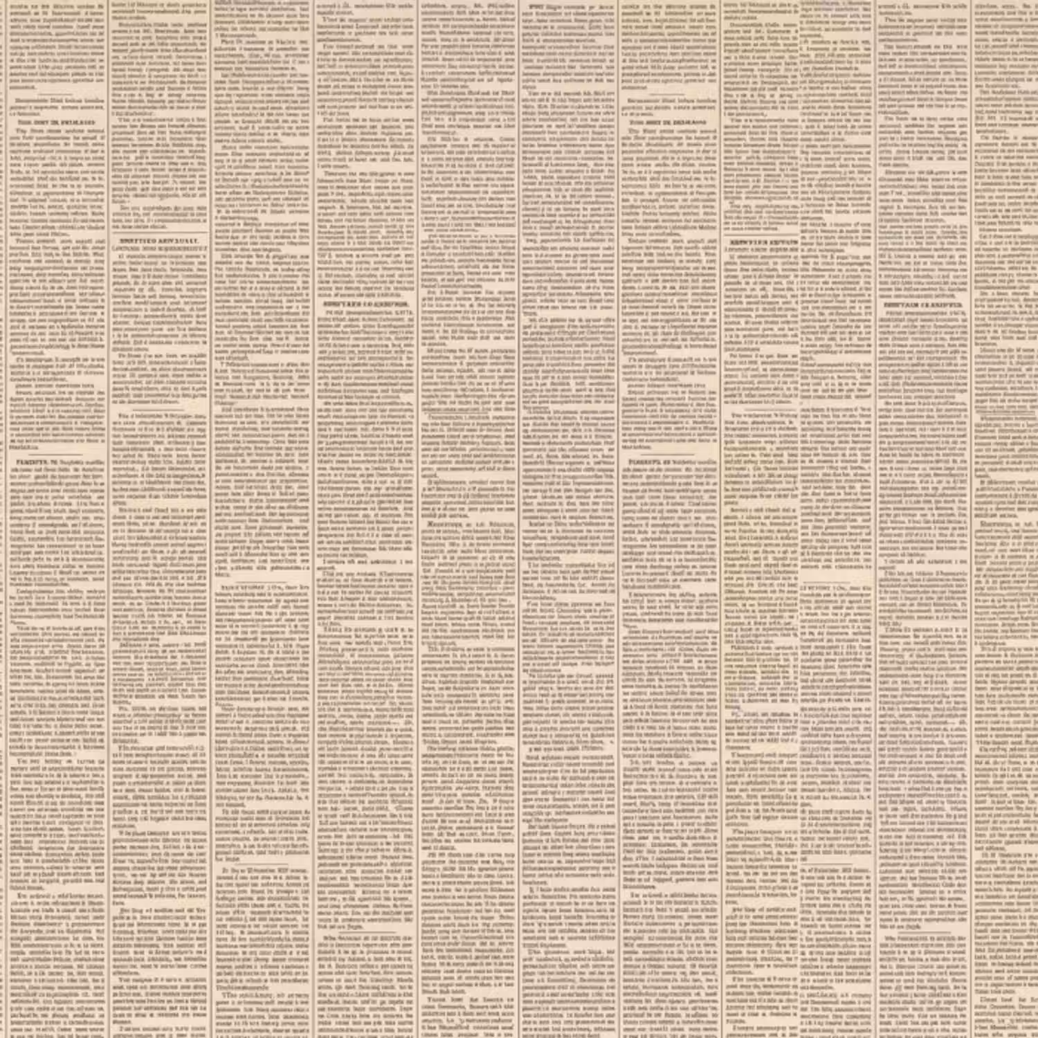 Behang - Krant - Nieuws - Historisch - Vintage - Beige
