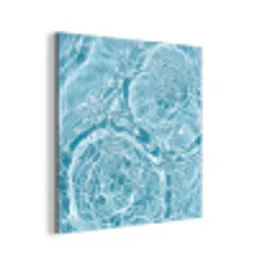Water - Blauw - bubbels aluminium wit klein -3d