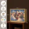 Kerstman - Dorp - Hert - Donker Light Box met batterij (Wandlamp) middel -USP_websiteoverzichtNL