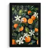 Sinaasappels - Bloesems - Bladeren - Tropisch fotolijst zwart zonder passe partout klein -3d
