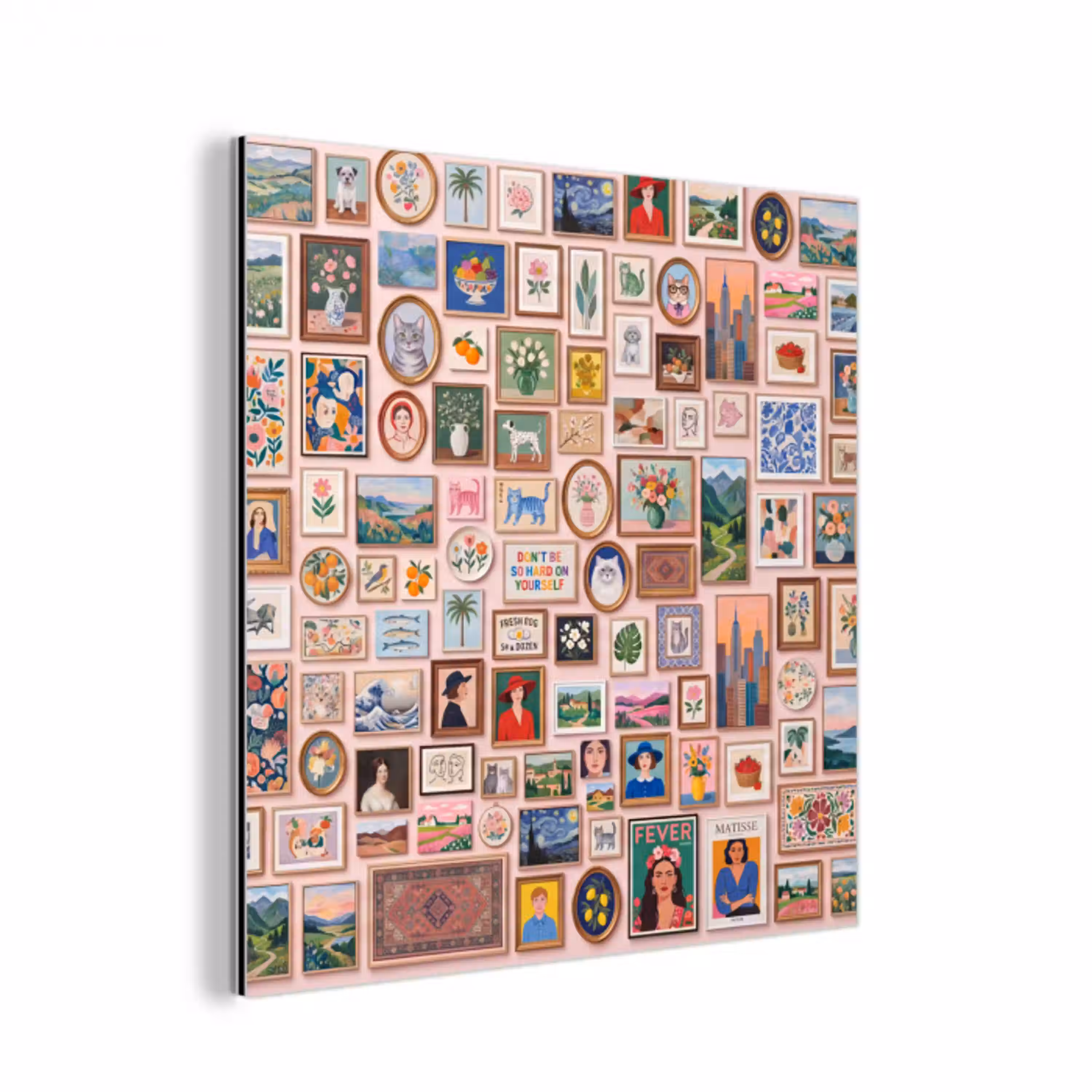 Kunst - Collectie - Decoratie - Modern - Kleurrijk aluminium wit klein -3d