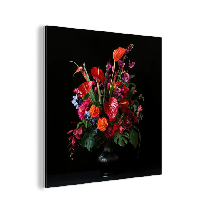 Bloemen - Boeket - Sierlijk aluminium wit klein -3d